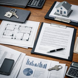 Professional business documents and lease information